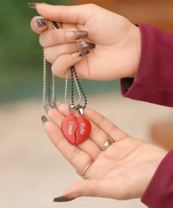 Broken Heart Magnetic Locket – Two-Part Set– Couple's Locket