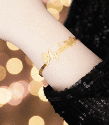 Customize Trendy Personalized Name Bangle Bracelet