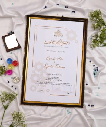 Custom Nikah Frame with Personalized Names and Date Pakistan