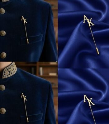 Personalized Engraved Combined Initial Cufflinks Gold Plated