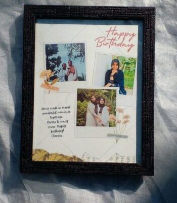 Personalized Nikah Nama Frame with Custom Names and Islamic Floral Design