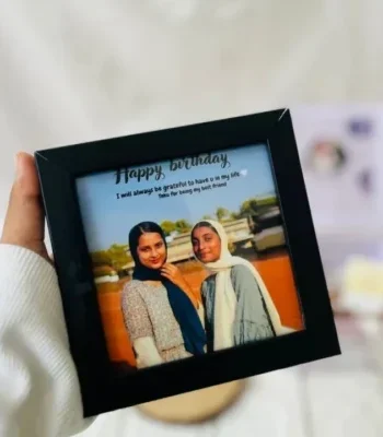 Personalized Wooden Photo Frame with Custom Engraved Message for Birthday Gift ​Title: