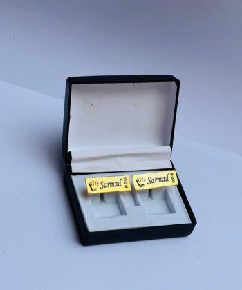 Custom Name & Crown Engraved Cufflinks Royal Style Aish Splash