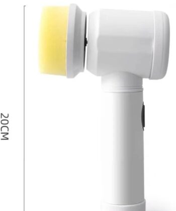5 In 1 Rechargeable Magic Brush – Handheld Car Cleaning & Waxing Machine With Multiple Brush Heads being used for cleaning.