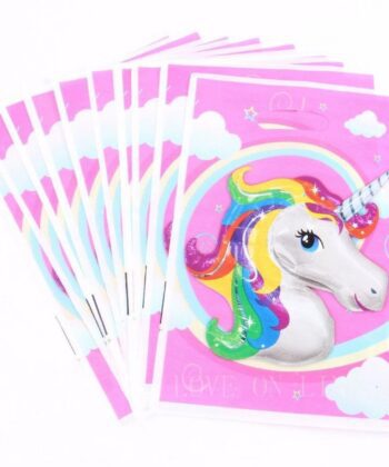 Goody Bag Pack of 10 - Premium Unicorn & Cartoon Theme Party Favor Bags