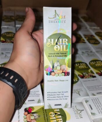Alif Organics Natural Hair Oil 200ML packaging and bottle