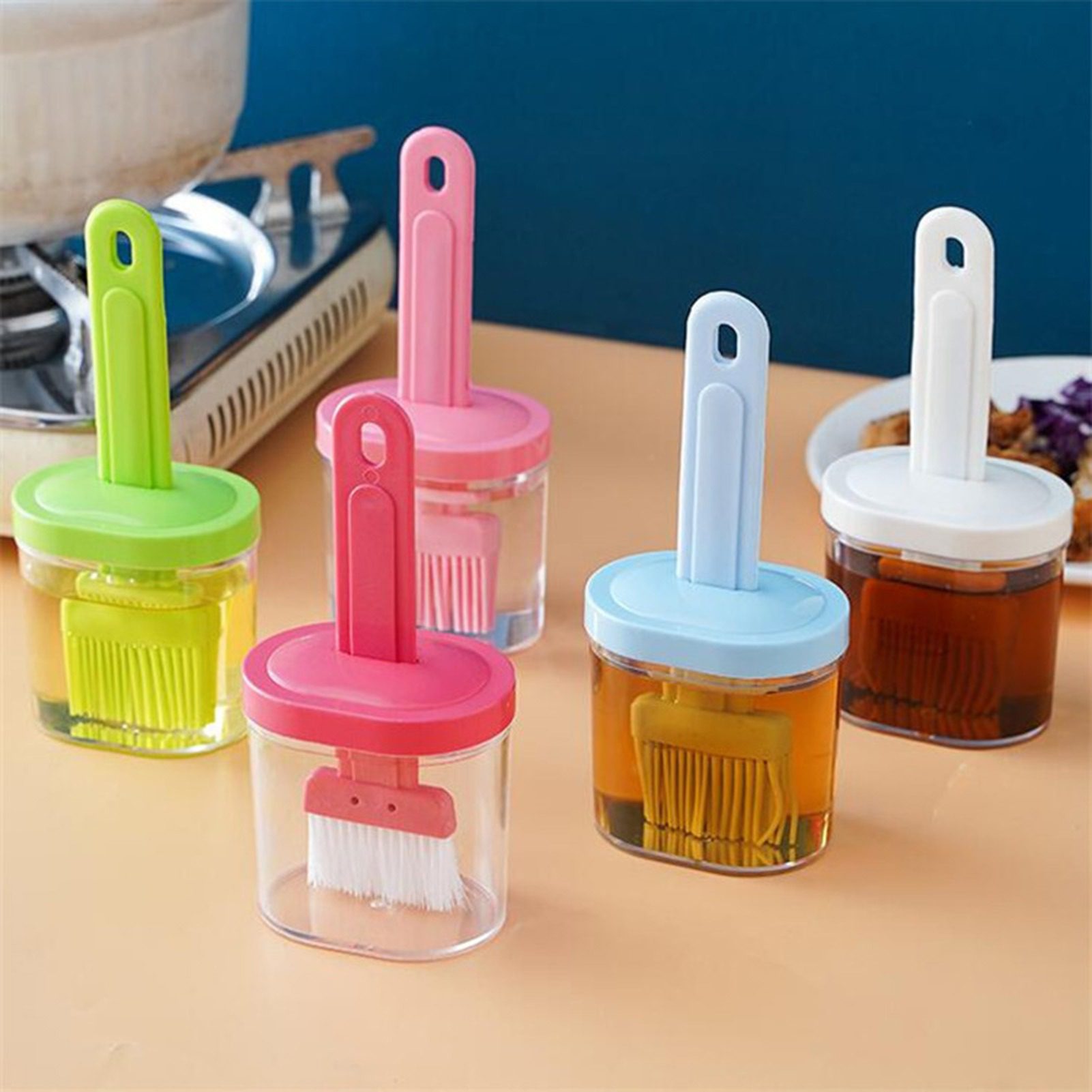 Oil-Bottle-with-Silicone-Brush-Dispenser 2-in-1 Glass Oil Bottle with Silicone Brush for cooking and BBQ