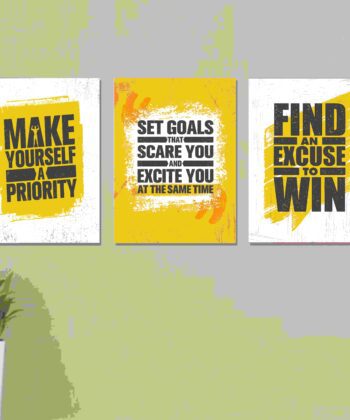 Modern 3-Panel Wooden Art Set – 8x11" Sleek Nail-Free Wall Decor