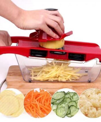 10-in-1 Mandoline Slicer Vegetable Cutter With Stainless Steel Blade for kitchen use.