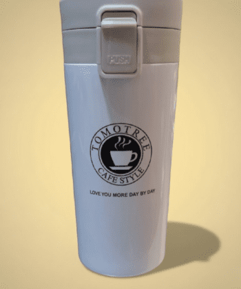 Hot & Cold Stainless Steel Vacuum Flask 380ml White Color Insulated Travel Mug