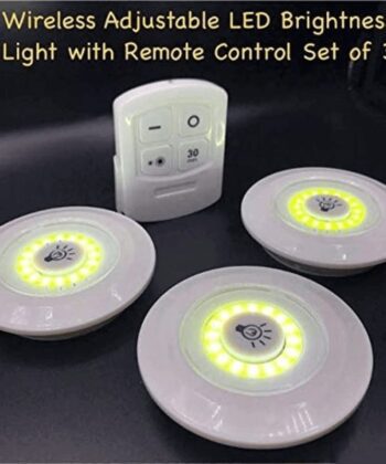 LED Remote Control Lights Pack of 3 Wireless Tap Lights