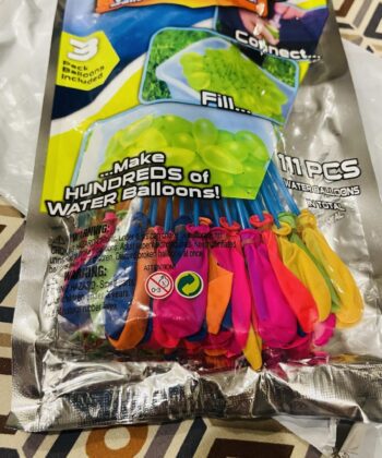 111 Pcs Fast-Fill Magic Water Balloons Kit Quick-Fill Self-Sealing Water Bombs for Summer Party