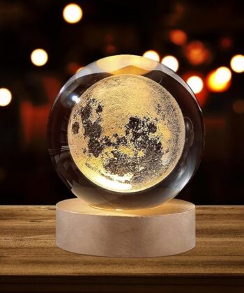 1 Pc USB LED Galaxy Crystal Ball Lamp 3D Planet Moon Night Light Bedroom And Party Home Decor Kids Birthday Gift