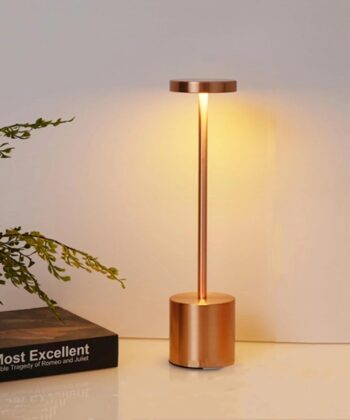 USB Rechargeable LED Night Light Desk Lamps 3 Color With Touch Sensor Metal Table Lamp Colour Random