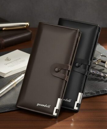 Premium Men's Long Wallet With Mobile Pocket Black