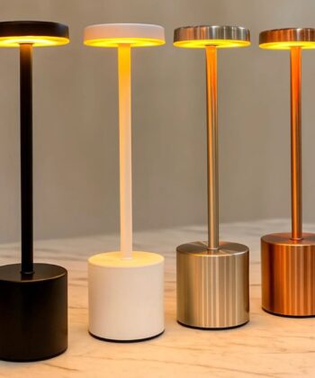 USB Rechargeable LED Night Light Desk Lamps 3 Color With Touch Sensor Metal Table Lamp Colour Random