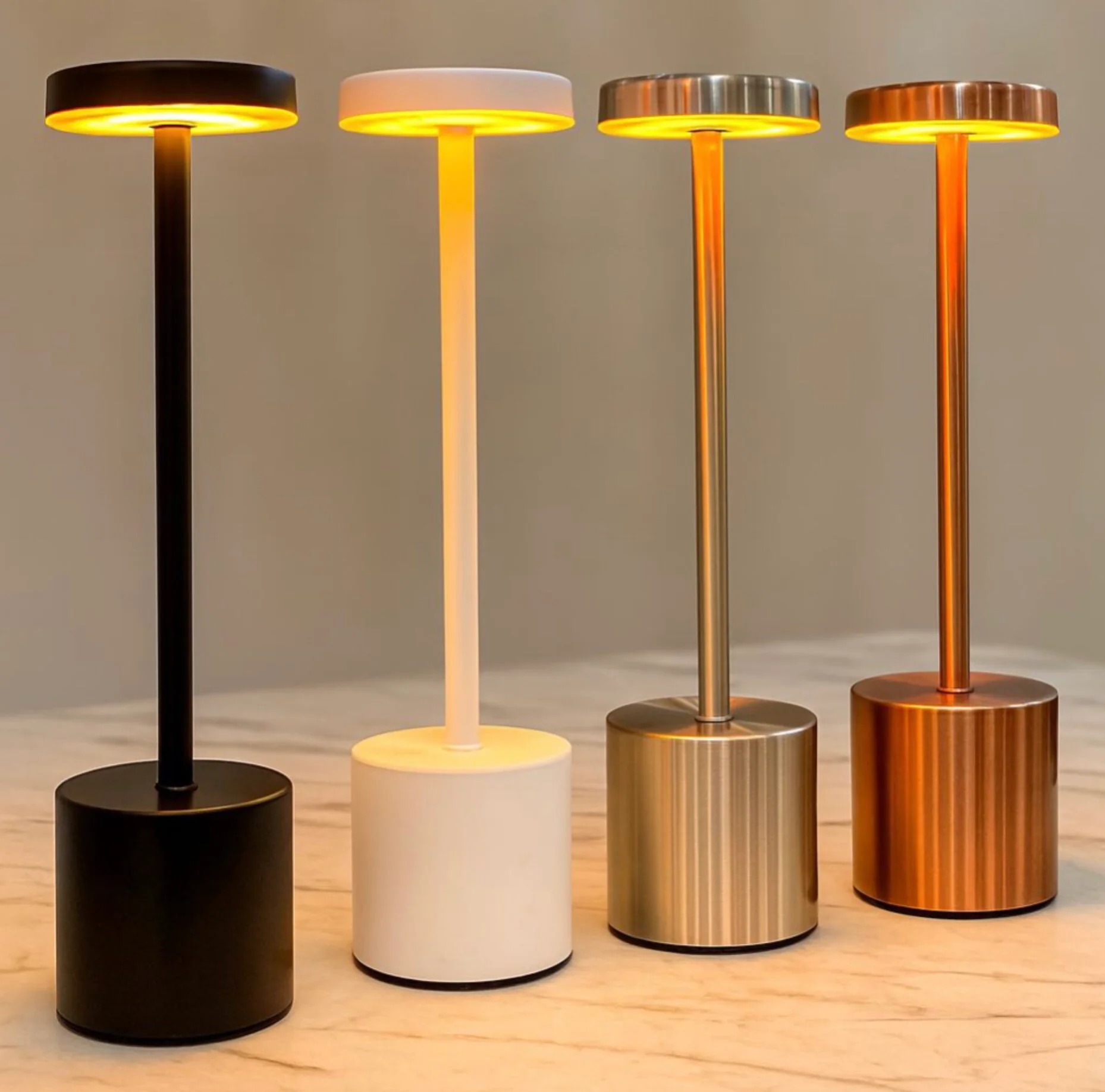 USB Rechargeable LED Night Light Desk Lamps 3 Color With Touch Sensor Metal Table Lamp (Colour Random) USB Rechargeable LED Night Light Desk Lamps 3 Color With Touch Sensor Metal Table Lamp Colour Random