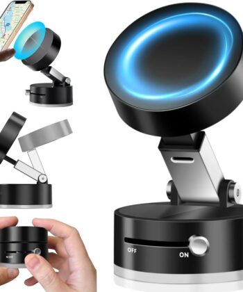 Vacuum Magnetic Suction Cup Folding Swivel Stand Double Sided Universal Mobile Phone Holder